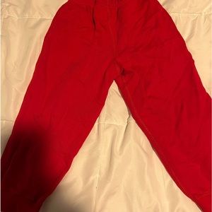 Hanna Andersson red cotton joggers